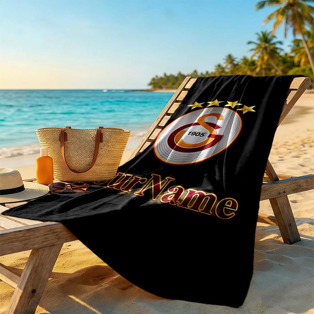Galatasaray Personalized Text Beach Towel Soft Durable Quick-Dry Suitable for Sports Travel Swimming Yoga Bathroom Beach And Pool