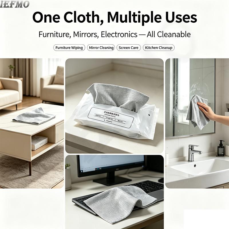 Draw-Out Microfiber Dish Wipes Super Absorbent Kitchen Towels,Reusable & Disposable Scrubber Sponges,Lazy Housework Cleaning Rag
