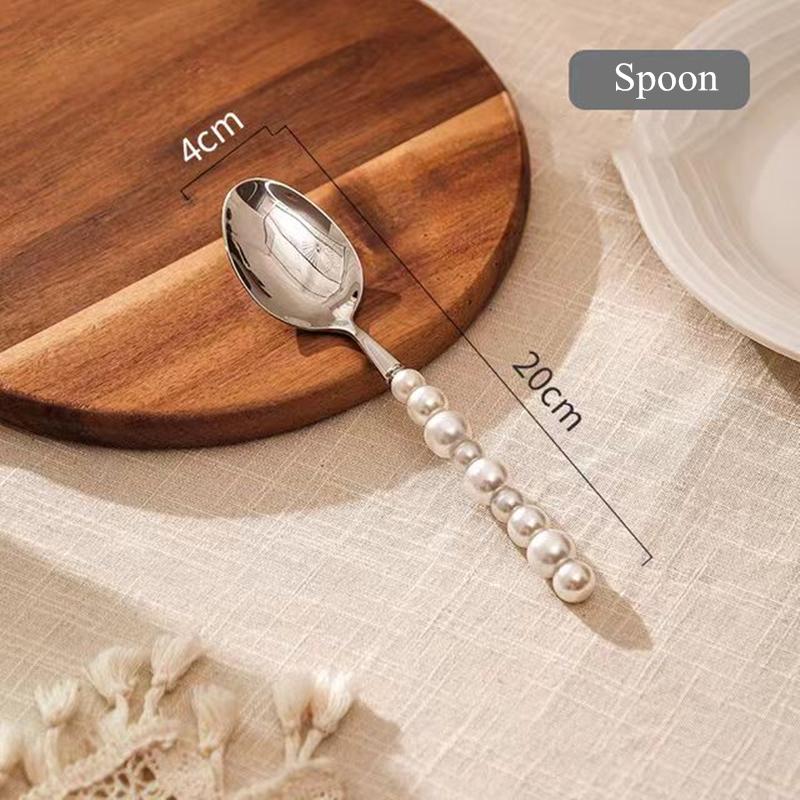 Europe Silver Fashion Pearl Cutlery Set 18/10 Stainless Steel Creativity Gift Flatware 304 Knife Fork Spoon