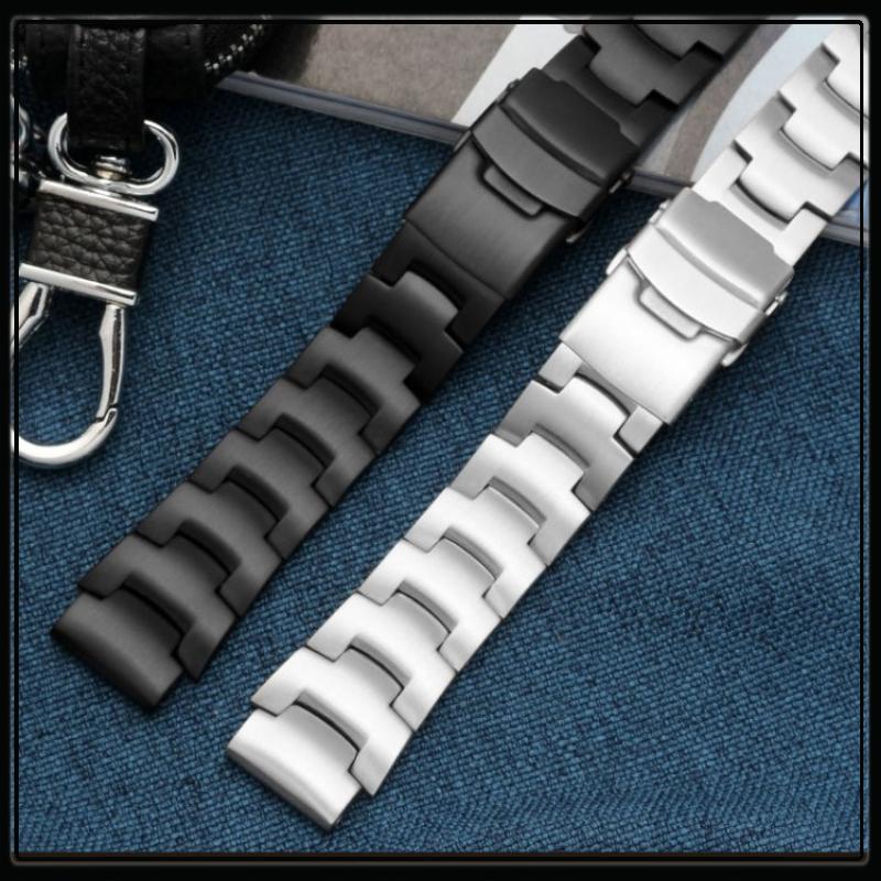Solid Stainless Steel Strap Men For Casio PRG-250/PRG-260/PRG-280/500/510/550 Watch Band Sport Mountain Metal Watch Chain 18mm