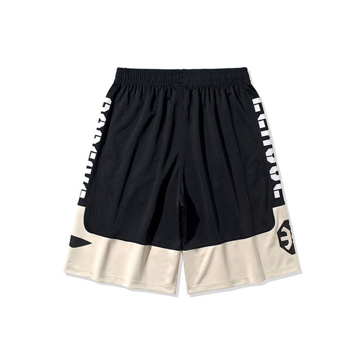 Li Ning Badfive Basketball Series Color Block Elastic Casual Shorts Men Shorts Black Light-Yellow AAPQ007-7