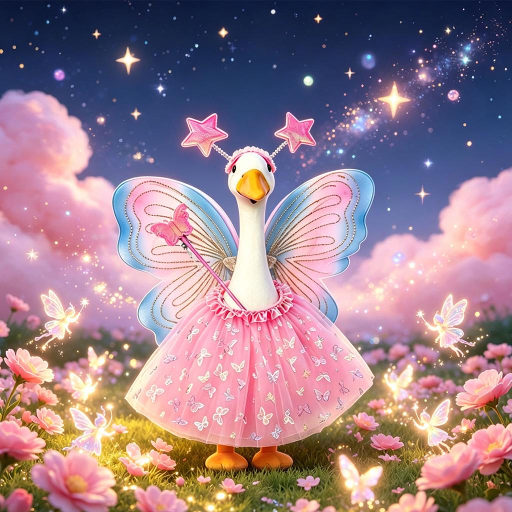 NaFairy Porch Goose Outfit with Wing for 23 Inch Spring Porch Goose Clothes Skirt Costume for Yard Lawn Garden Patio Decor