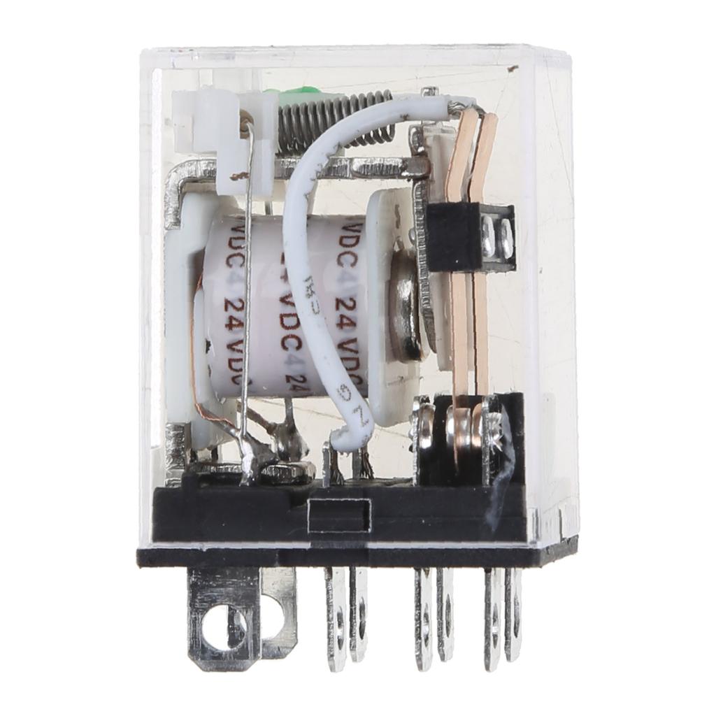 Coil Power Relay LY2NJ DC24V 10A Mini Electromagnetic Relay Electronic Modules DPDT 8 Pin LED Lamps Indication