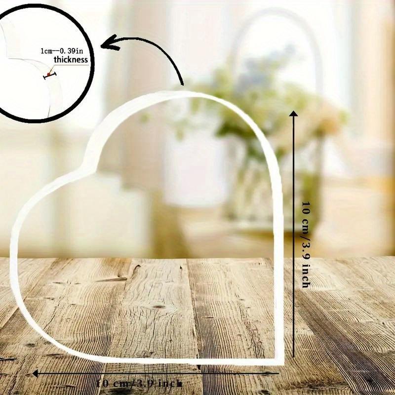 1pc Heart Shape, Acrylic Material, Heart-shaped Balloon Pattern Transparent Ornaments, The Best Gift for Lovers Couple- Acrylic Desktop Ornament
