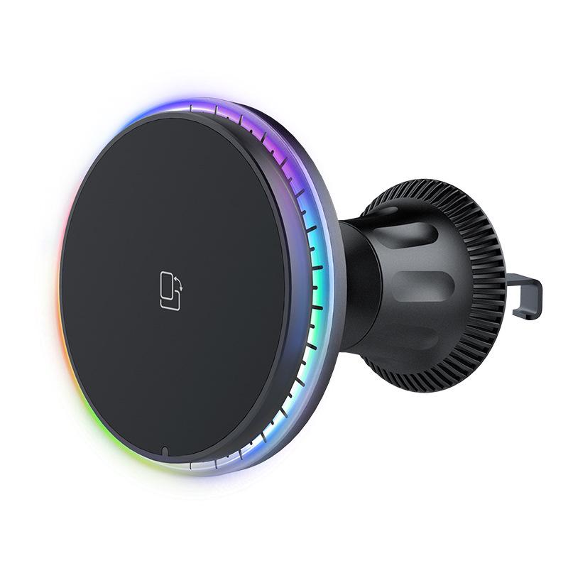 Magnetic Wireless Car Charger & Phone Holder for Apple 15