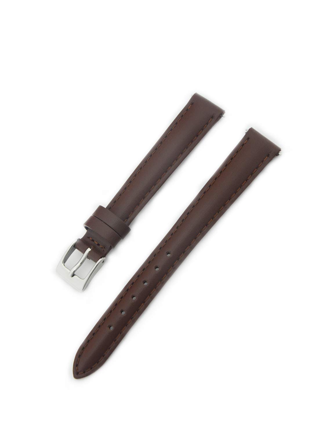 CASSIS Calfskin Watch Strap, Waterproof Backing, REIMS 12mm, Dark Brown, with Replacement Tool, D10257A1032012