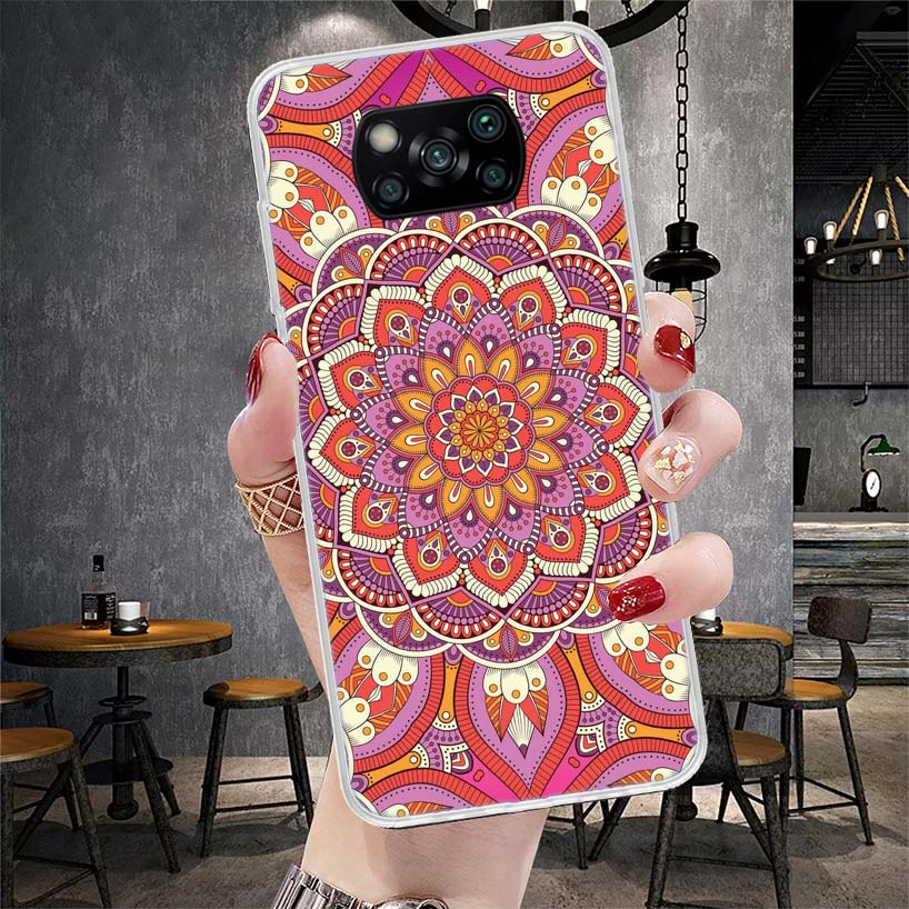 Totem Mandala Colorful Flower Soft Phone Case For Xiaomi Redmi 15C 15 13C 13 Poco X5 X6 X7 F7 Ultra M7 12C 12 10 10C 9C 9A 9T 9