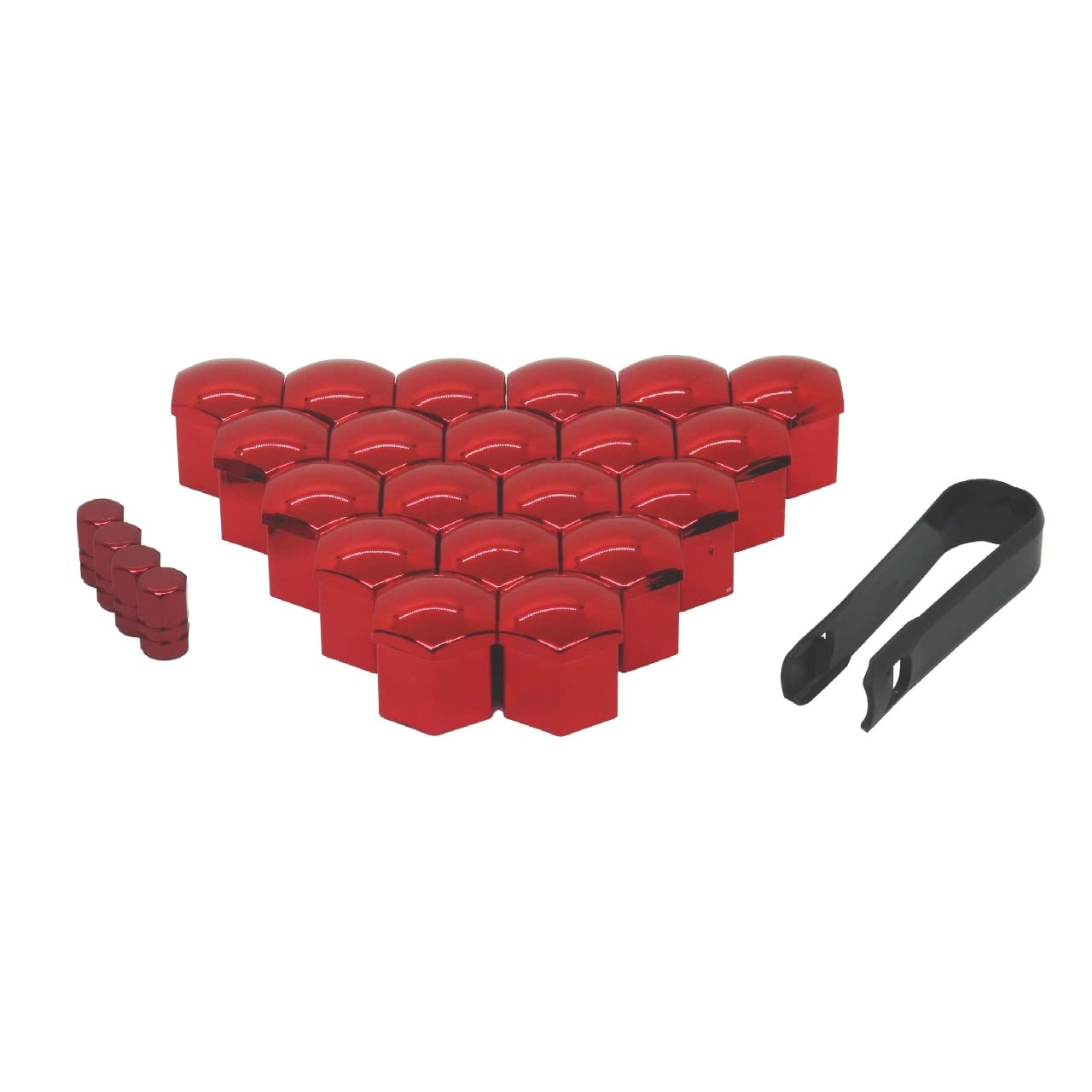 

[STS Michiko] Колпачок колесной гайки, Красный, Металлический цвет, Колпачок для воздушного клапана в комплекте (Красный, 0.7 красный