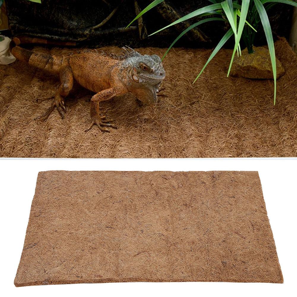 Reptile Coconut Fibre Carpet Bottom Mat Lizards Terrarium Cage Landscaping Floor Pad