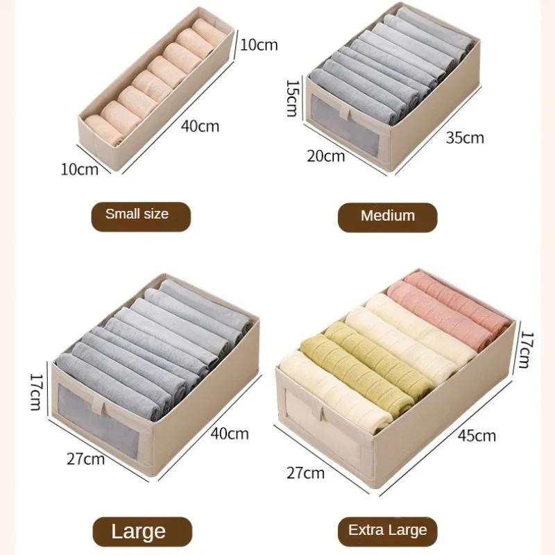 Sichtbare Kleiderschrank-Aufbewahrungsbox, Schrankschublade, Kleideraufbewahrungsbox für T-Shirts, Jeans, Unterwäsche, Hosen, Organizer-Box