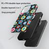 Retro colored flower Apple 17pm mobile phone case, hot-selling two-in-one film case iPhone13 anti-drop case.