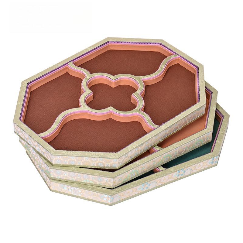 Octagonal Jewelry Tray Creative Jade Storage Display Tray Counter Bracelet Display Plate Live Streaming Jewelry Shooting Props