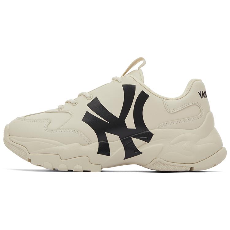 

New MLB Big Ball Chunky Low top Chunky Sneakers Unisex Beige Yellow 3ASHC104N-50BGS 41