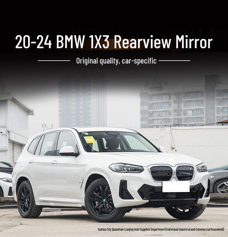 Compatible BMW iX3 20-24 Rearview Mirror Shell with Turn Signal Lens & Reflective Frame Cover