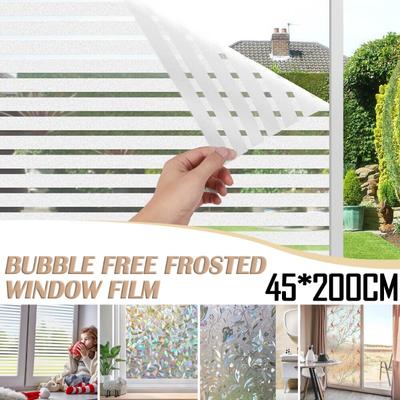 Bubble Free Frosted Window Film - Self Adhesive Etched Privacy Glass Vinyl