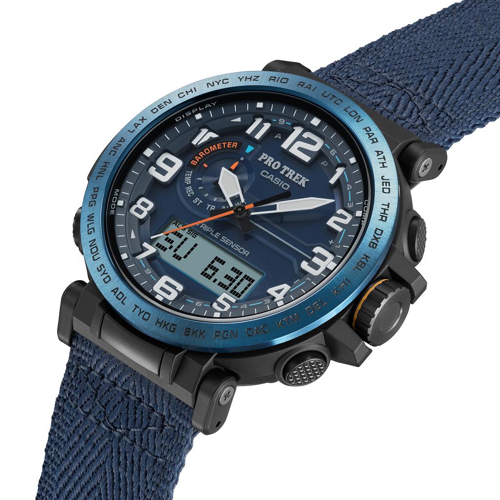 Casio Men's Stainless Steel 100M Water Resistant Digital Alarm Quartz Watch PRG-601YB-2