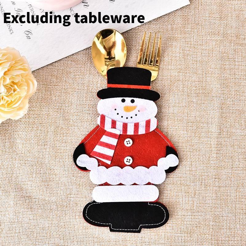 Santa Decorations Christmas Cutlery Sets Party Table Tops Products Decorative