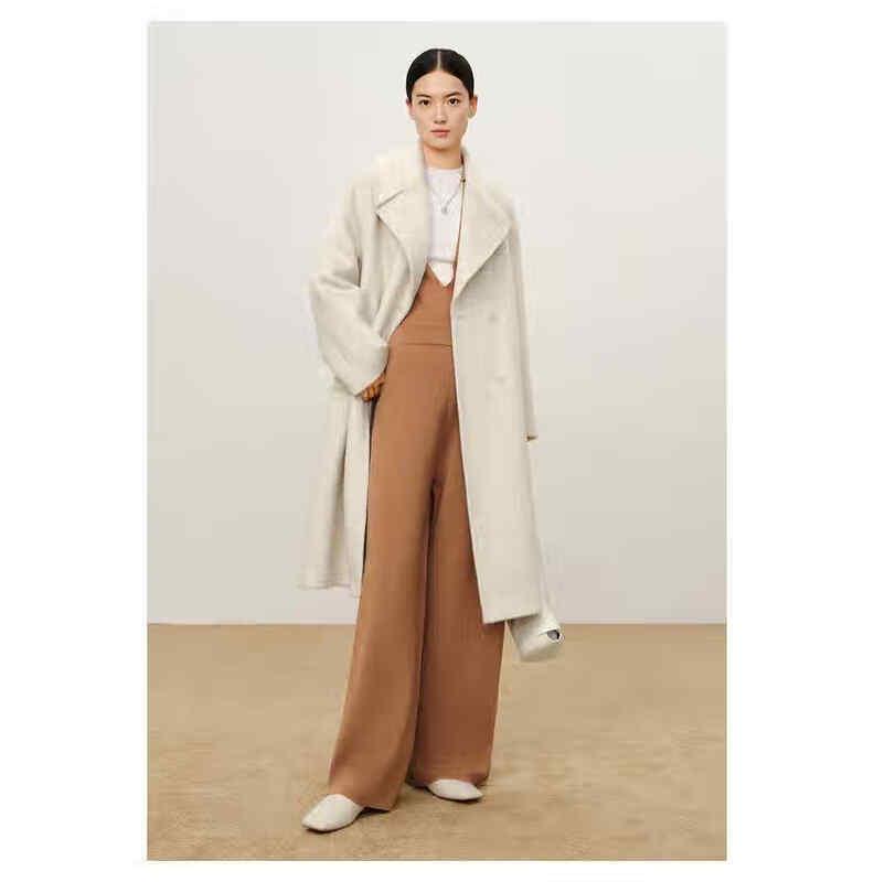 Juzui Annaco Women's Long Wool Double-Breasted Winter Coat