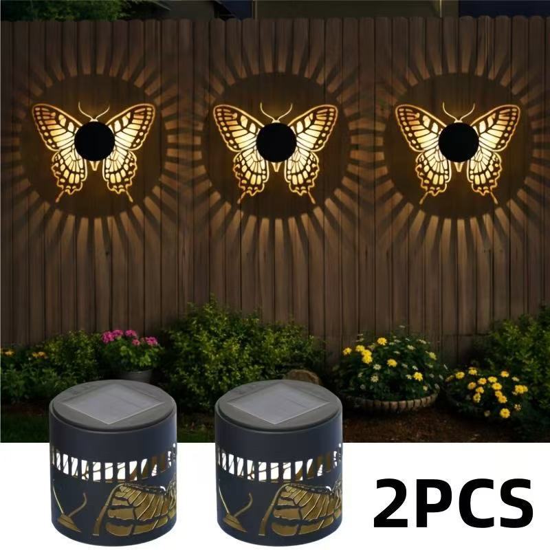 Solar Outdoor Wall Light, Waterproof Spotlight Sensing Courtyard Light