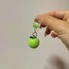 Cute Resin Fruit Keyring Artistic Design Personalized Accessory Stylish Bag Hanging Ornament For Teens Adults Gift