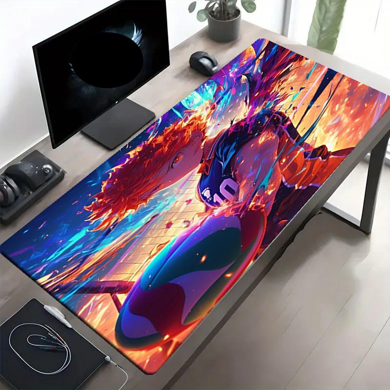 Haikyu Print Mouse Pad, Anti‑Slip Desktop keyboard Mat, for PC Laptop Gaming Working Daily Use, Cool Festival Surprise Gift