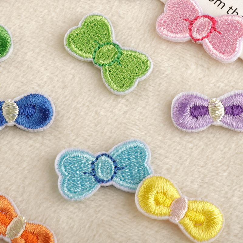 Embroidery sticker adhesive patch sticker cartoon bow patch accessories DIY cloth sticker