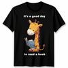 World Book Day Giraffe Reading Mens Womens T Shirt It Is a Good To Read a Book