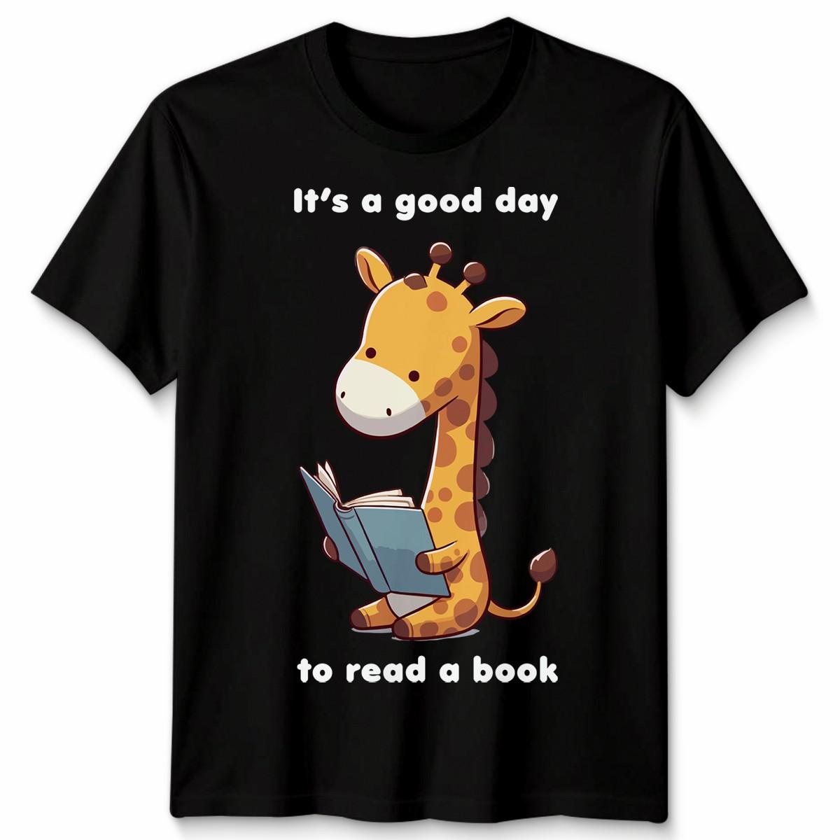 World Book Day Giraffe Reading Mens Womens T Shirt It Is a Good to Read a Book S разноцветный