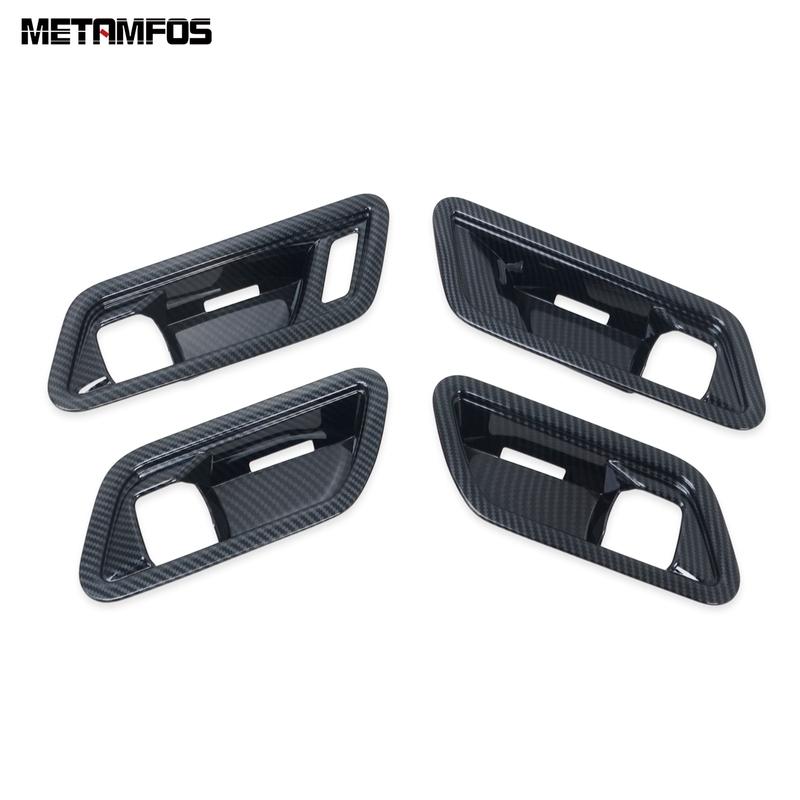 For Toyota bz4x - 2024 2025 Carbon Fiber ide Door Handle Bowl Cover Trim Sticker Interior Accessories Car Styling