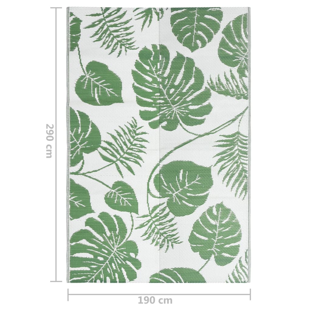 Outdoor Rug ARAKIL Green 190 x 290 cm PP