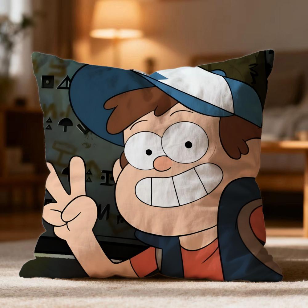 Hot GGravity Fallses Cushion Cover Soft Washable Pillow Case Multi-Scene for Couch Bed Travel Office Use