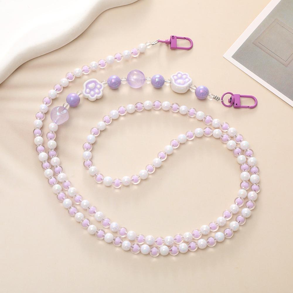 Flower Beads Mobile Phone Lanyard Bag Chain Phone Neck Straps Phone Case Hanging