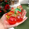 Pack of 10 50ml PET Christmas Ball Red Rope Ornaments with Aluminum Cover 87HC
