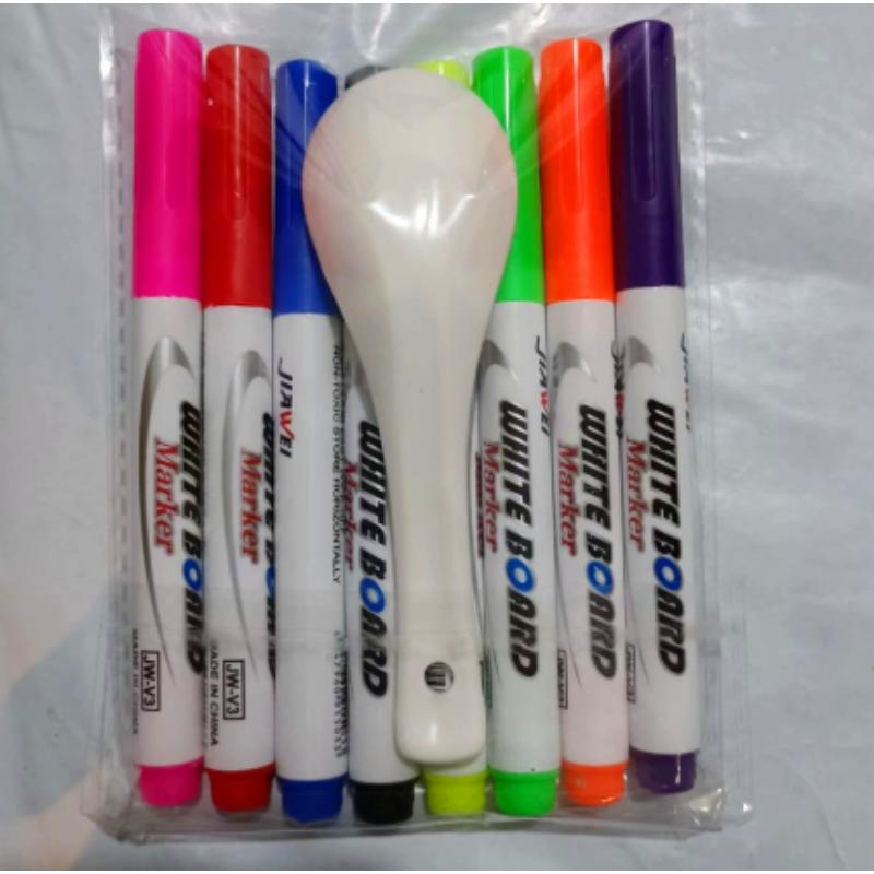 

Волшебная ручка для рисования водой, красочные маркеры, ручка с плавающими чернилами, ручки для рисования водой, детские игрушки Монтессори для раннего образования 8 Pcs with Spoon