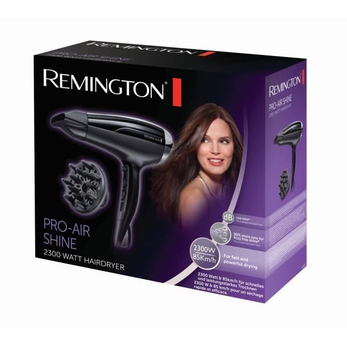 Sèche-Cheveux Remington D5215 Ionique Céramique Tourmaline, Puissant, 3 Températures, 2 Vitesses 2200W