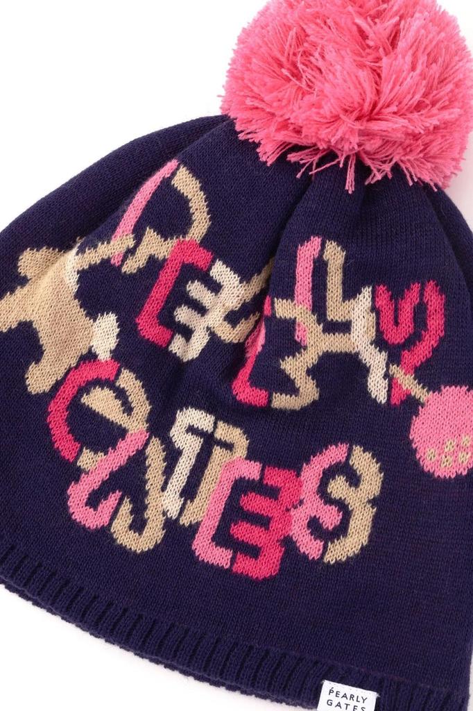 Unisex knit cap logo Hat Golf FR [Pearly Gates] (chain pattern) / / 053-4287011 121_Navy