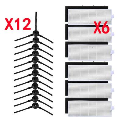 18Pcs/lot Robot Vacuum Cleaner Hepa Filter for Ilife A8 A40 A6 A4 A4s Parts Filter Side Brush Danhui Robot Vacuum Cleaner Parts
