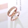 Rose Gold Titanium Steel Sandblasted Rings for Couples - Women's Fashion Jewelry