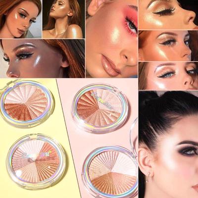 Mehrfarbiges Gesichts-Make-up-Puder, loses Pulver, wasserfest, verbesserte Kontur, Highlight-Puder, langanhaltende Gesichts-Concealer-Creme