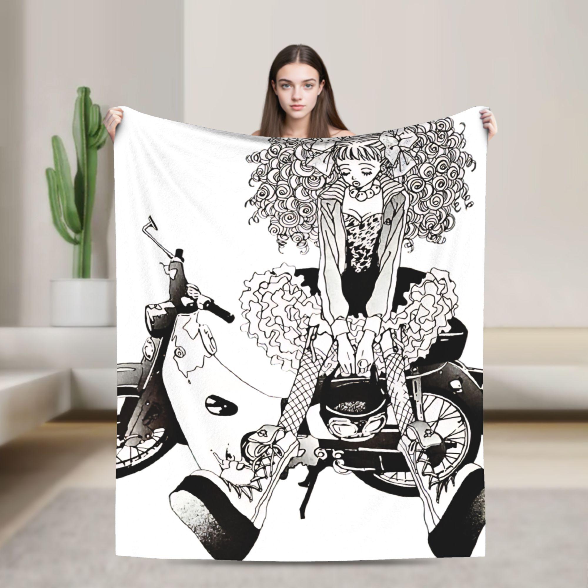 Hachi Manga Knitted Blanket Flannel Anime Lightweight Thin Throw Blanket for Bedding Couch Bed Rug 100x150cm