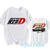 AE86 Funny Harajuku Manga T Shirt Japanese Anime Cartoon Gothic Summer Tops Initial D EU Size T-Shirt Men Graphic Tee Shirt Male