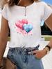 (Asian Size)  Love Style Cute 90s Graphic Tee Fashion T Clothing Women's Top  Print Female Casual  Short Sleeve T-shirts