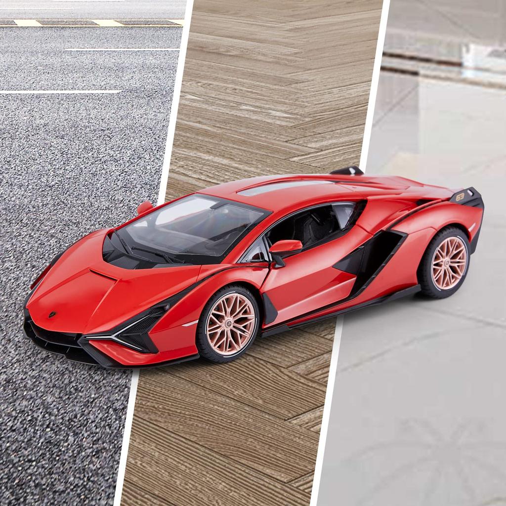 RASTAR Scale Lamborghini RC Manually Openable for Kids 1/14 Sián Car, 2.4GHz Red, Doors,