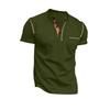 Men's Short Sleeve Pocket Collar T,shirt Casual Lapel Top