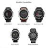 PHONILLICO USB Charger Cable for Garmin Fenix 3 Sapphire HR Quatix 3 Tactix Bravo - Black