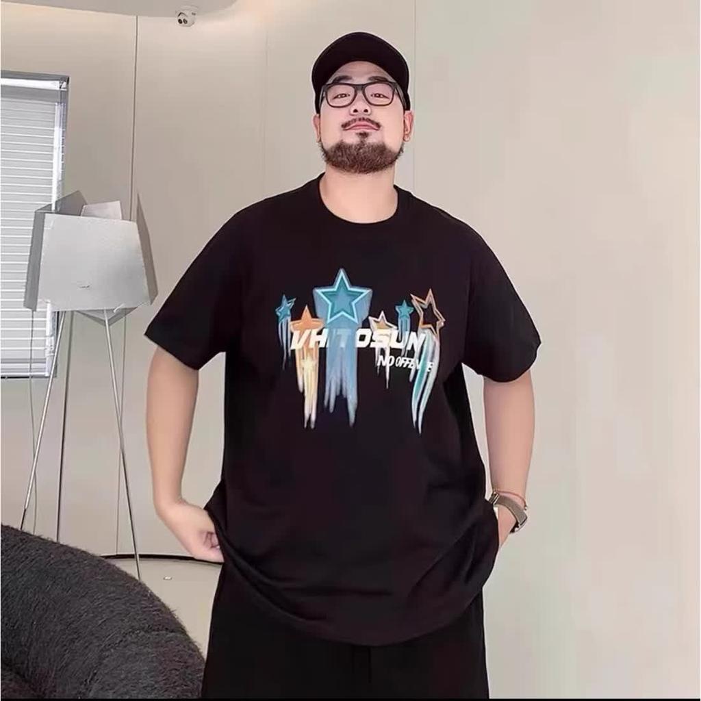 Fake two hundred matching stretch solid color fit wrinkle loose men's short-sleeved fashion short-sleeved top comfortable lightweight T-shirt