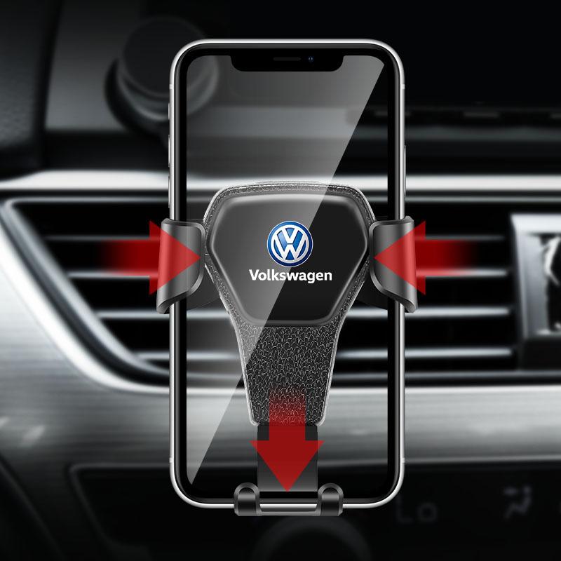 lijk1 Gravity Car Mount GPS Phone Holder Vent Stand Accessories For VW Atlas Jetta Touareg Variant Golf Polo GTI Taos Nivus Passat CC