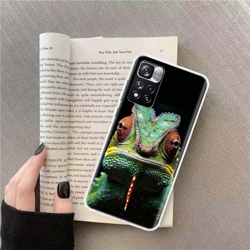 Lizards and Geckos Have Big Eyes Phone Case For Redmi Note 13 12 Pro Plus 14 15 Pro 5G 11 11T 11E 11S 10 Pro 10S 9 9S Cover Cell
