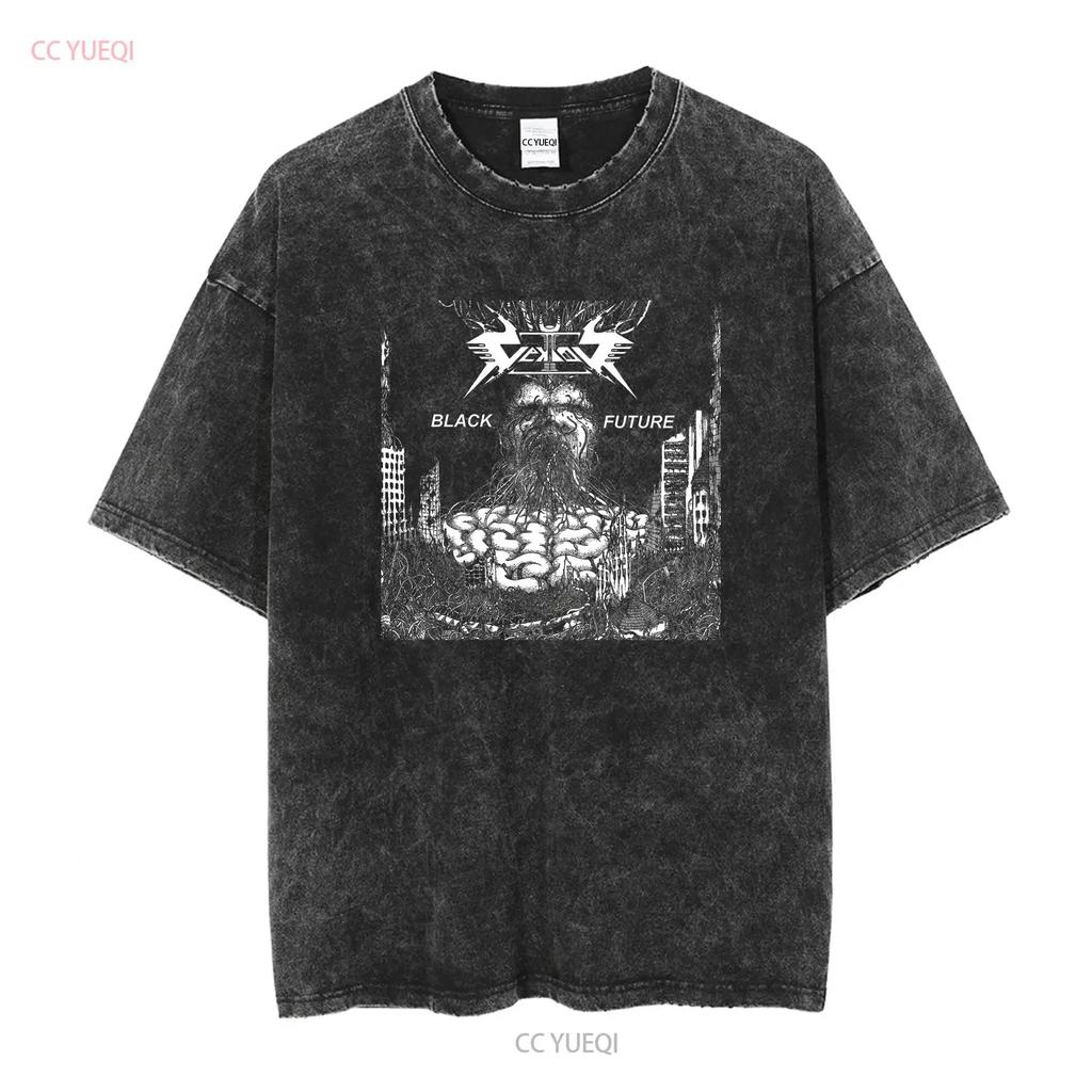 Vektor Black Future V1 Albumcover T-Shirt WEISS Größen S 5XL lange Ärmel Vintage Gewaschenes Weiches Oberteil für den Alltag Unisex