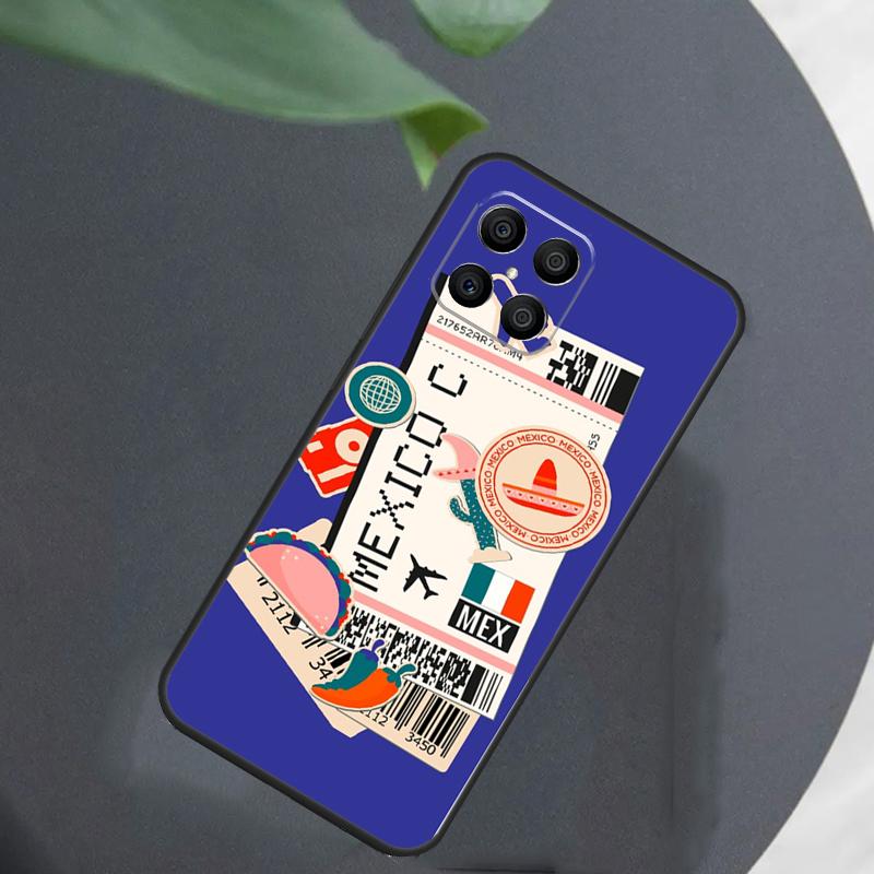 New York TOKYO Traveltickets Case For Honor Magic 8 7 6 5 Pro Cover For Honor X9c X9b X9a X8a X8b 50 70 90 200 400 Lite